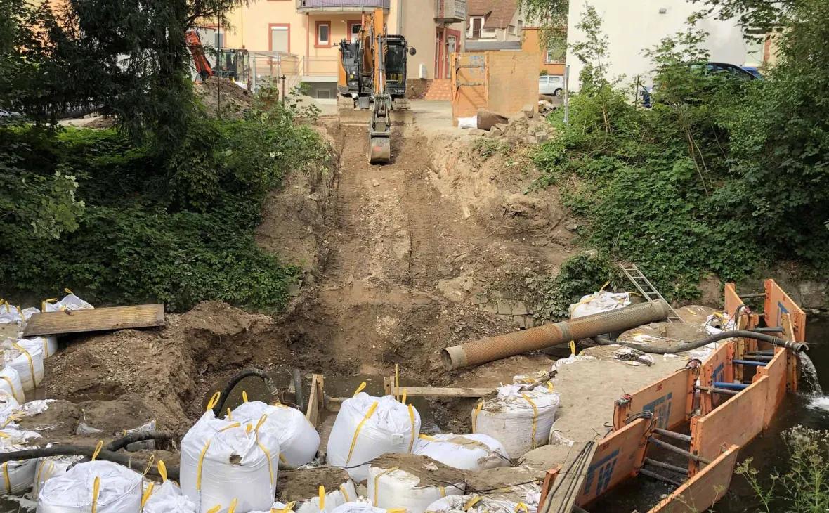 Fernwärme Offenburg - Unterquerung Mühlbach