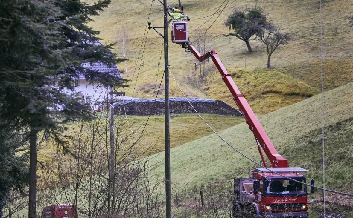 Freileitungsteam im Einsatz