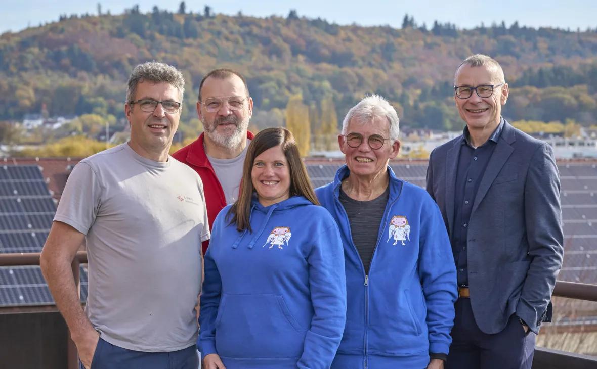 Von links: Bernd Himmelsbach, Philipp Hunn, Daniela Schmalz, Willi Kohler und Bernhard Palm liegt die Unterstützung von an Mukoviszidose erkrankten Kindern sehr am Herzen. Foto: Michael Bode, E-Werk Mittelbaden