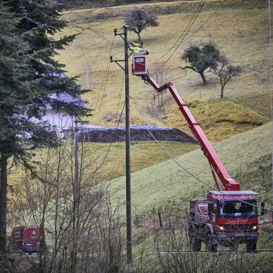 Freileitungsteam im Einsatz